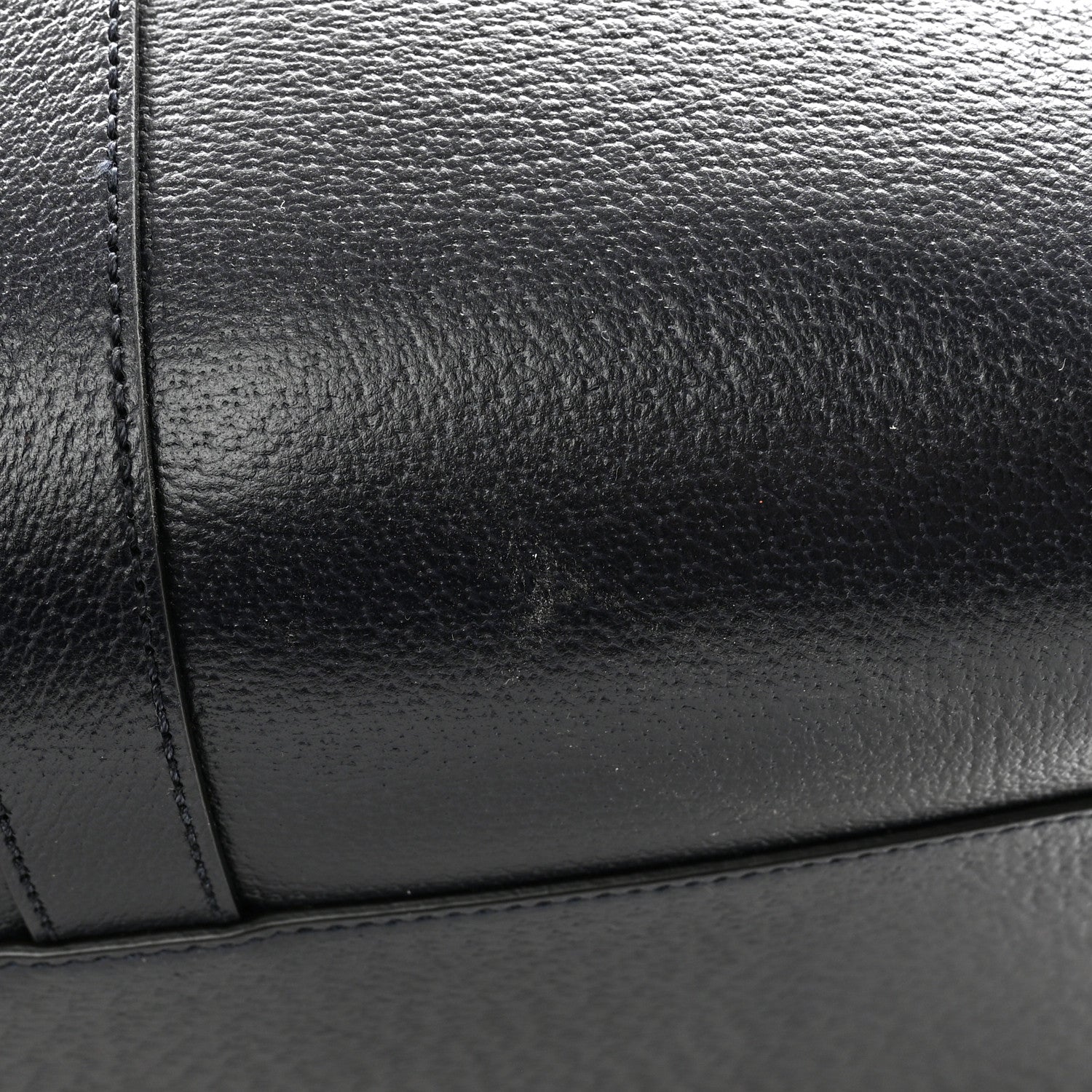 Gucci Textured Dollar Calfskin Web Large Savoy Duffle Bag Navy 9 of 9