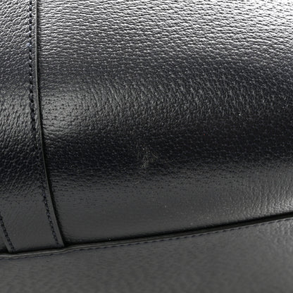 Gucci Textured Dollar Calfskin Web Large Savoy Duffle Bag Navy 9 of 9