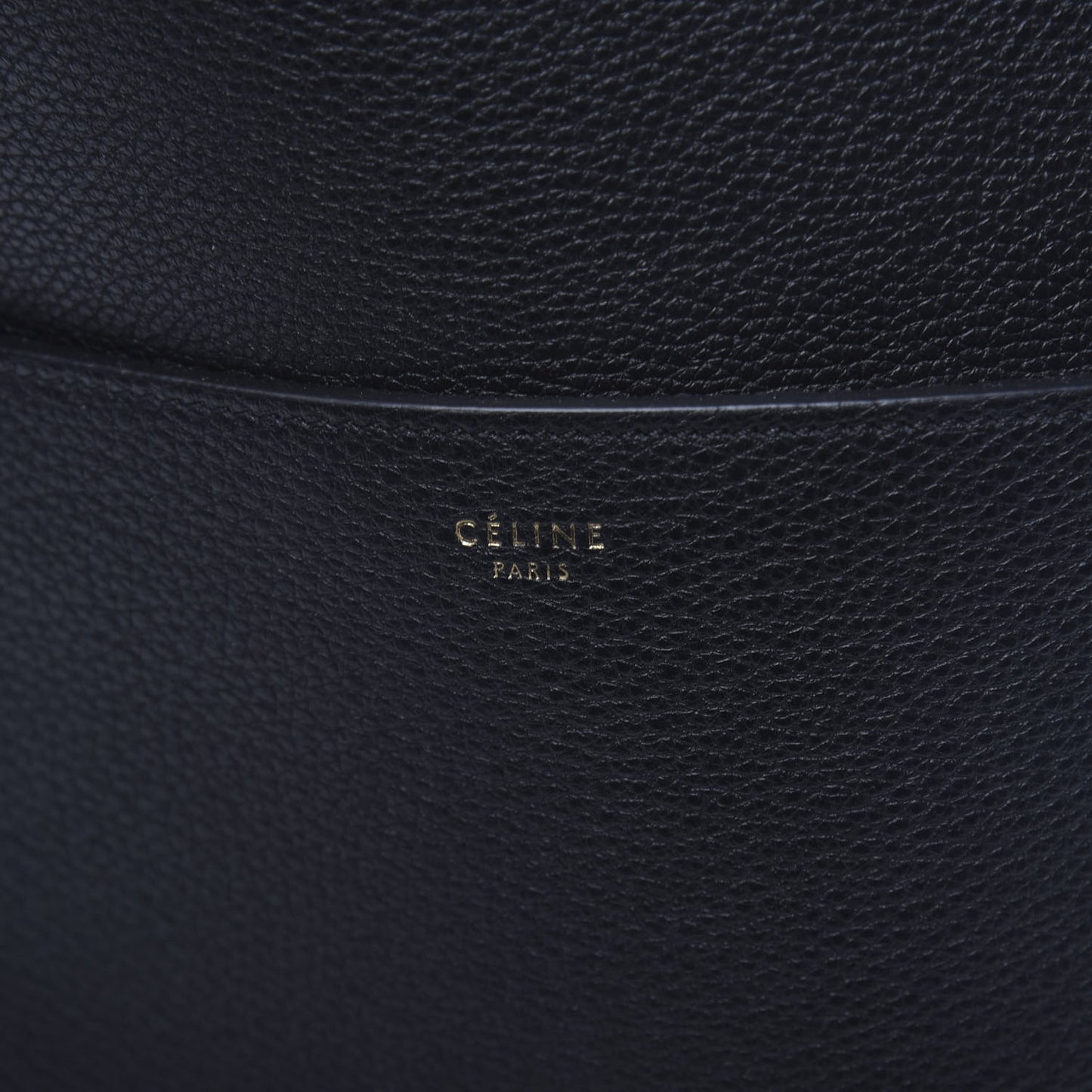 Soft Grained Calfskin Sangle Bucket Bag Black