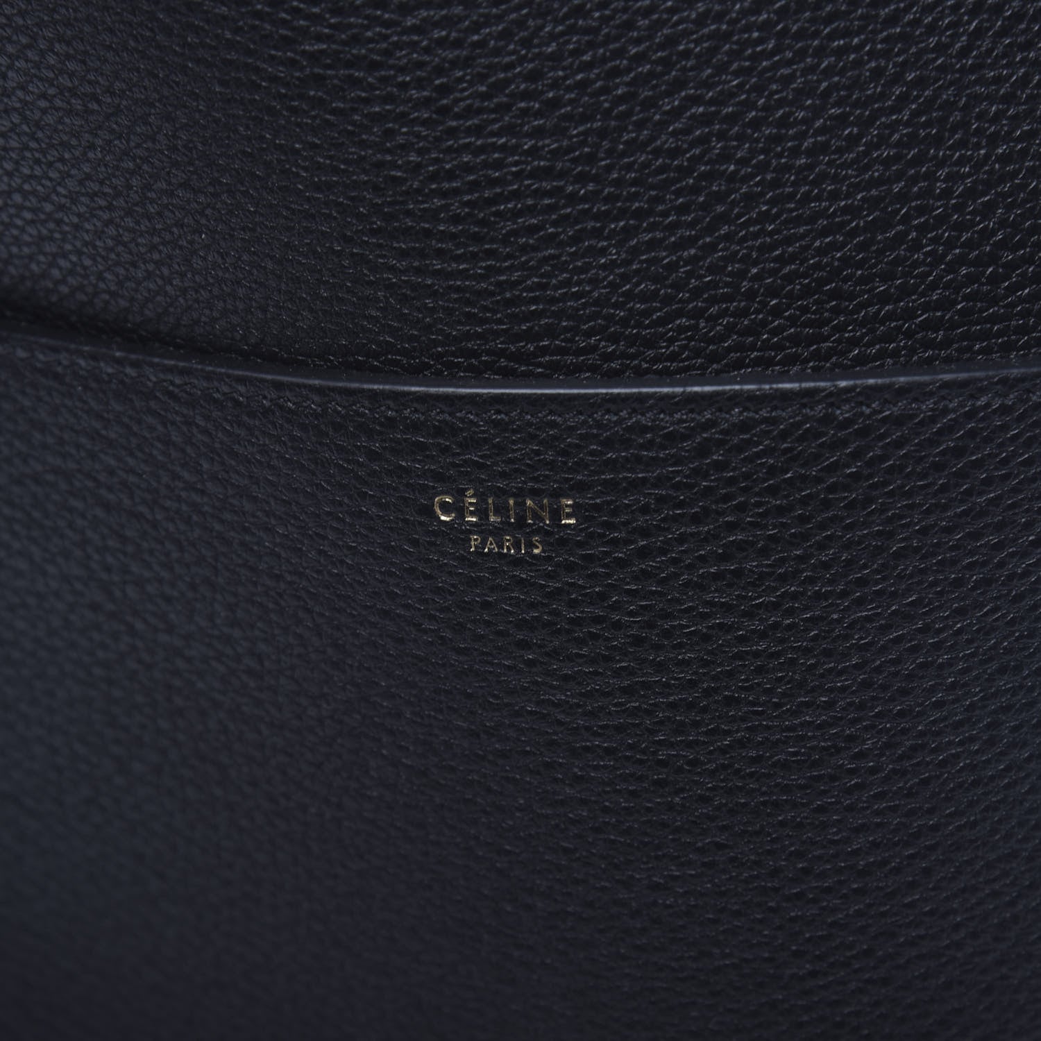 Celine Soft Grained Calfskin Sangle Bucket Bag Black 7 of 10