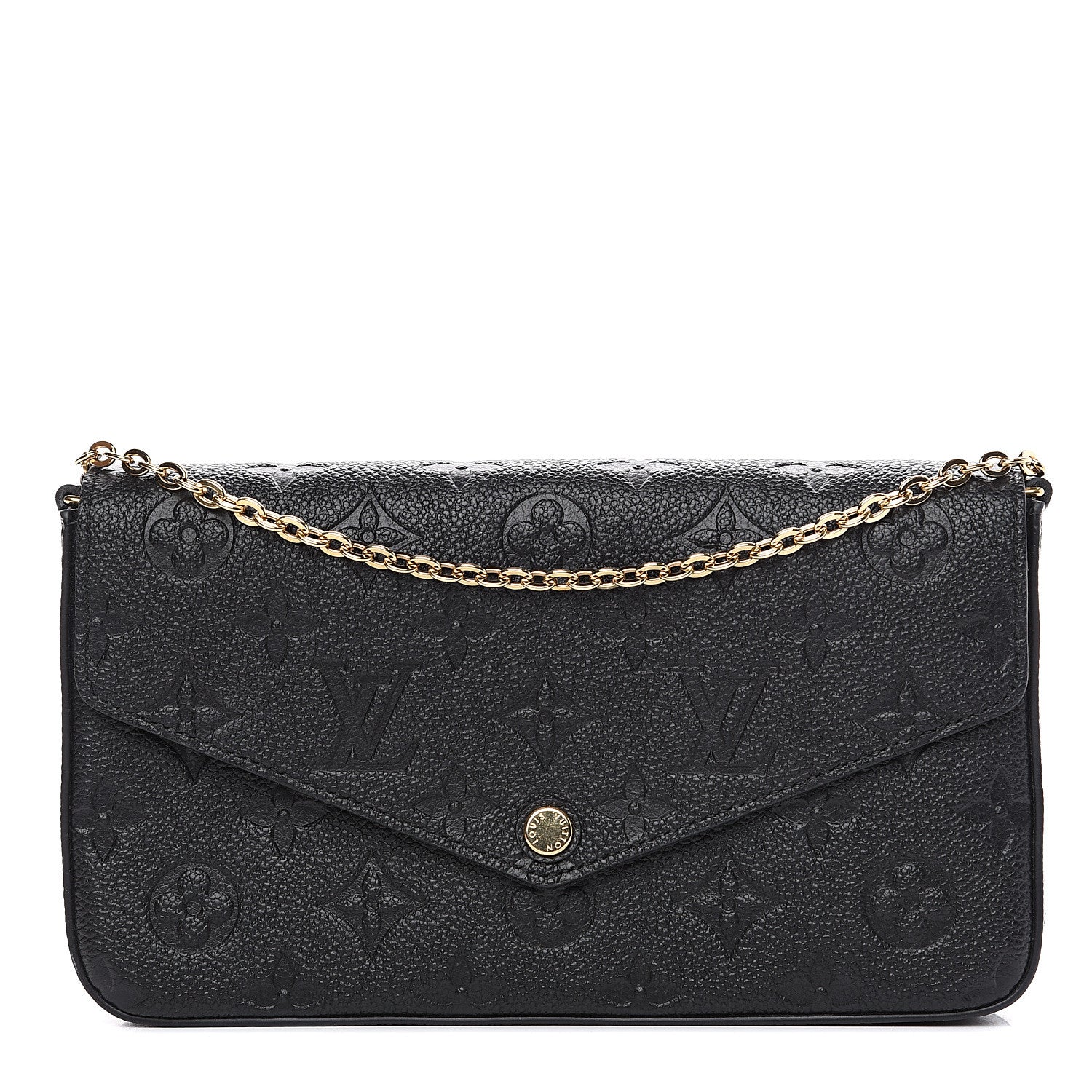 Louis Vuitton Empreinte Pochette Felicie Chain Wallet Black 1 of 10