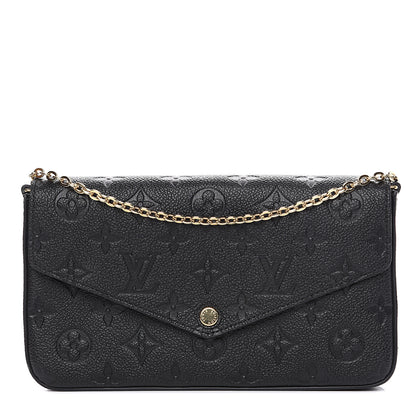Louis Vuitton Empreinte Pochette Felicie Chain Wallet Black 1 of 10