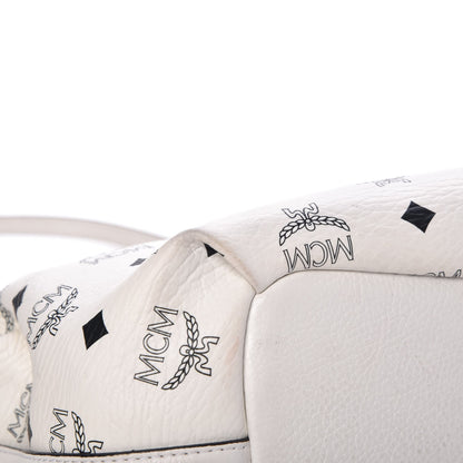 MCM Visetos Drawstring Bag White 16 of 21