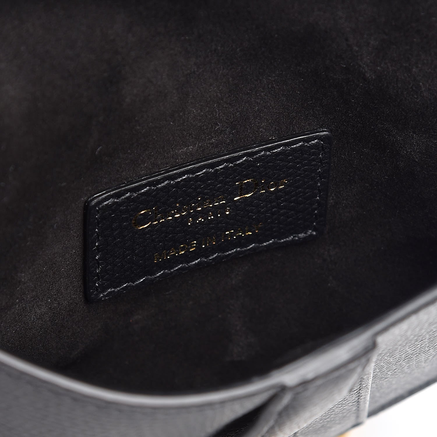 Christian Dior Grained Calfskin Saddle Belt Bag Black 6 of 6