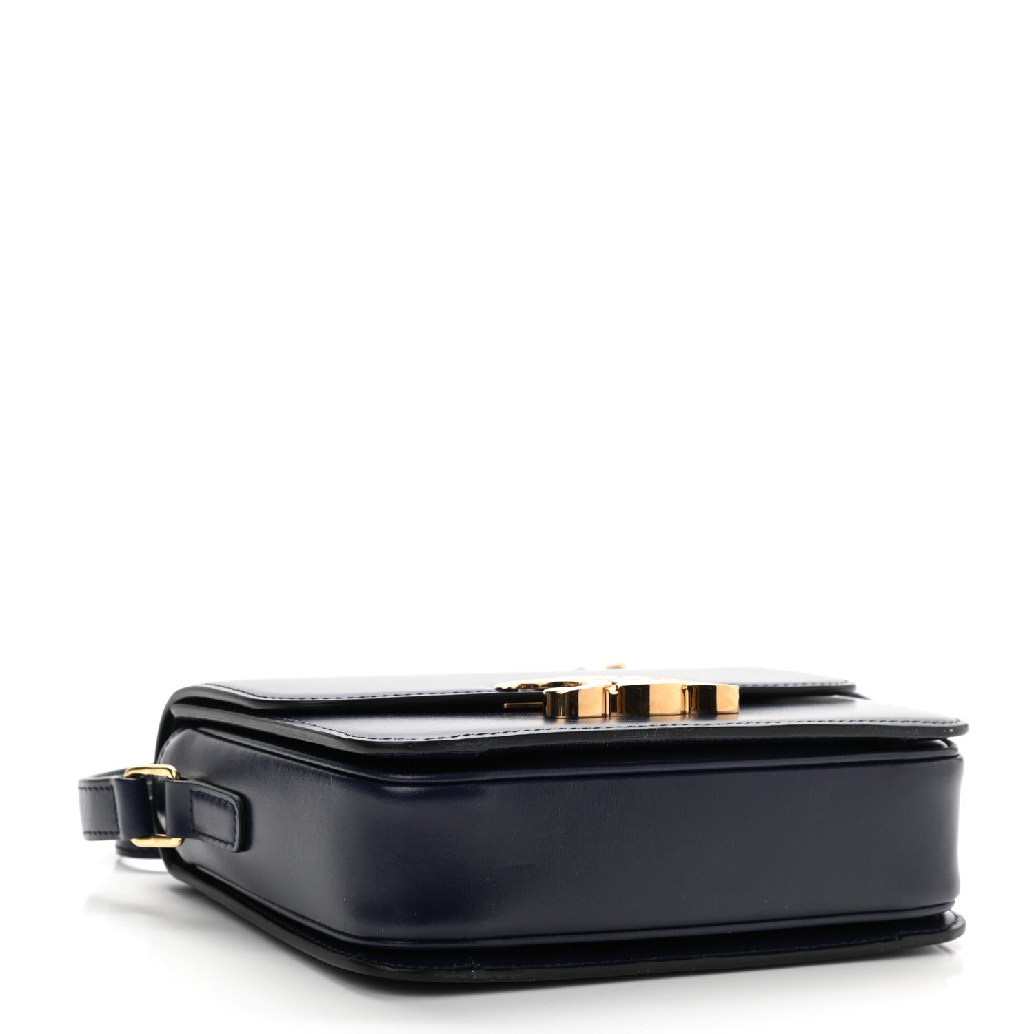 Celine Shiny Calfskin Small Triomphe Dark Blue 4 of 10
