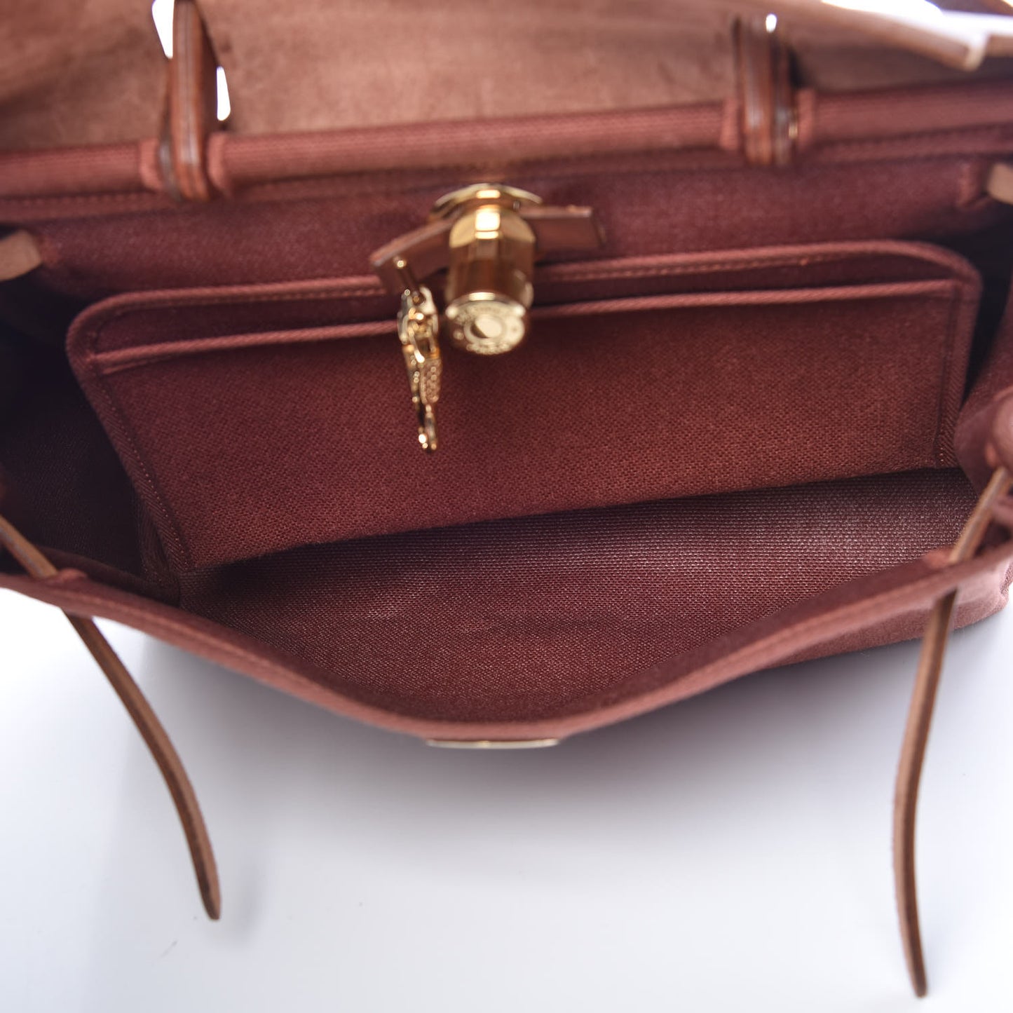 Toile Vache Calfskin Herbag 30 PM Natural