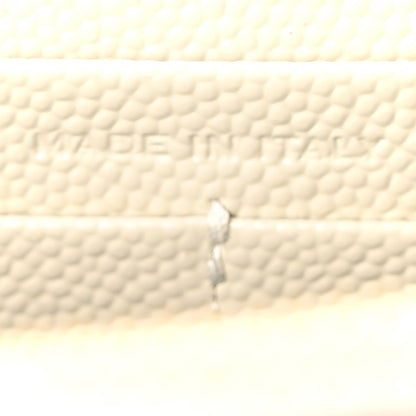 Saint Laurent Grain De Poudre Matelasse Chevron Monogram Envelope Chain Wallet Crema Soft 7 of 10