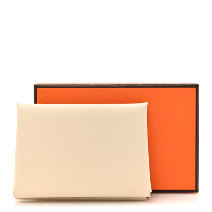 Hermes Epsom Calvi Duo Card Case Craie 8 of 8