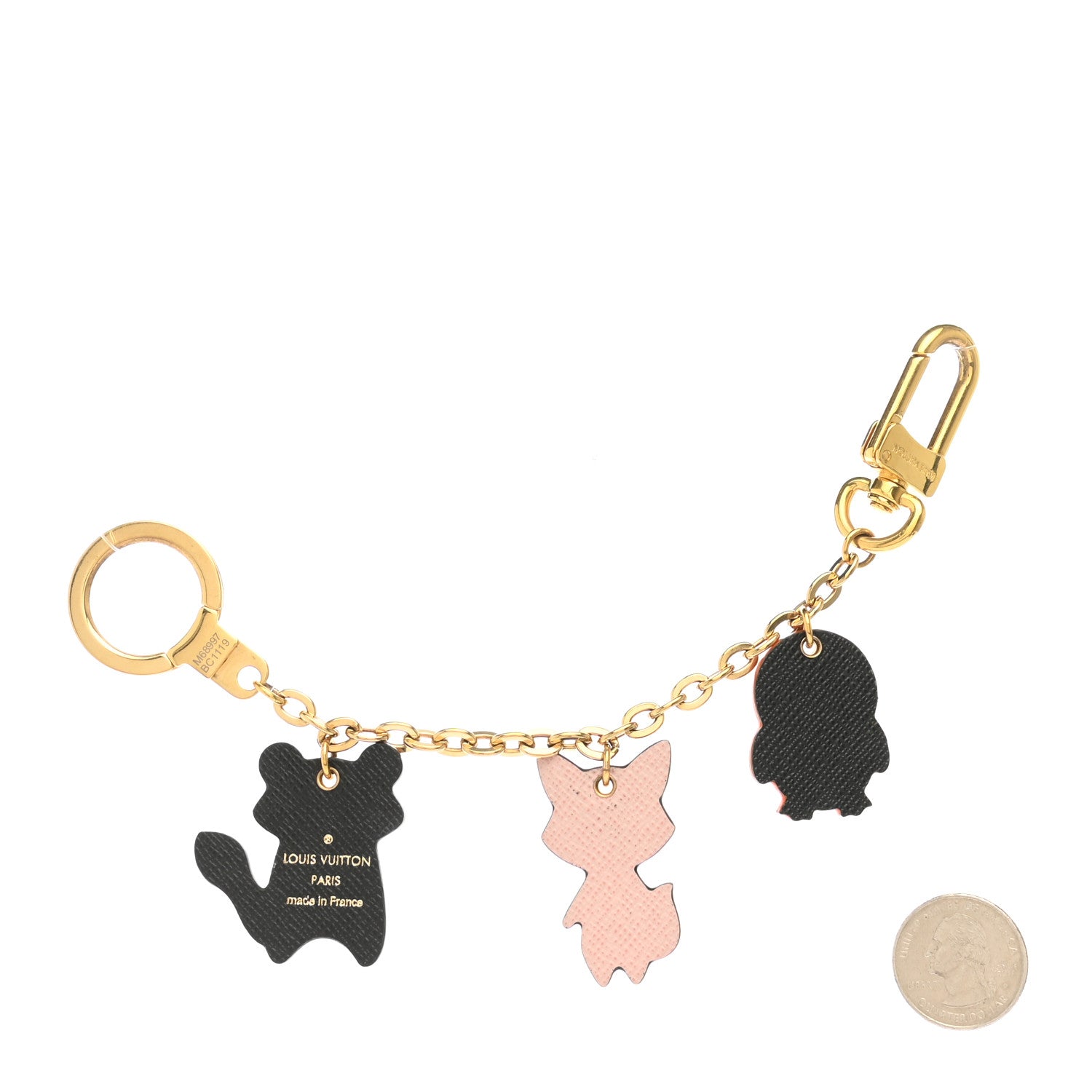 Louis Vuitton Calfskin Animal Family Charm Key Holder 2 of 4