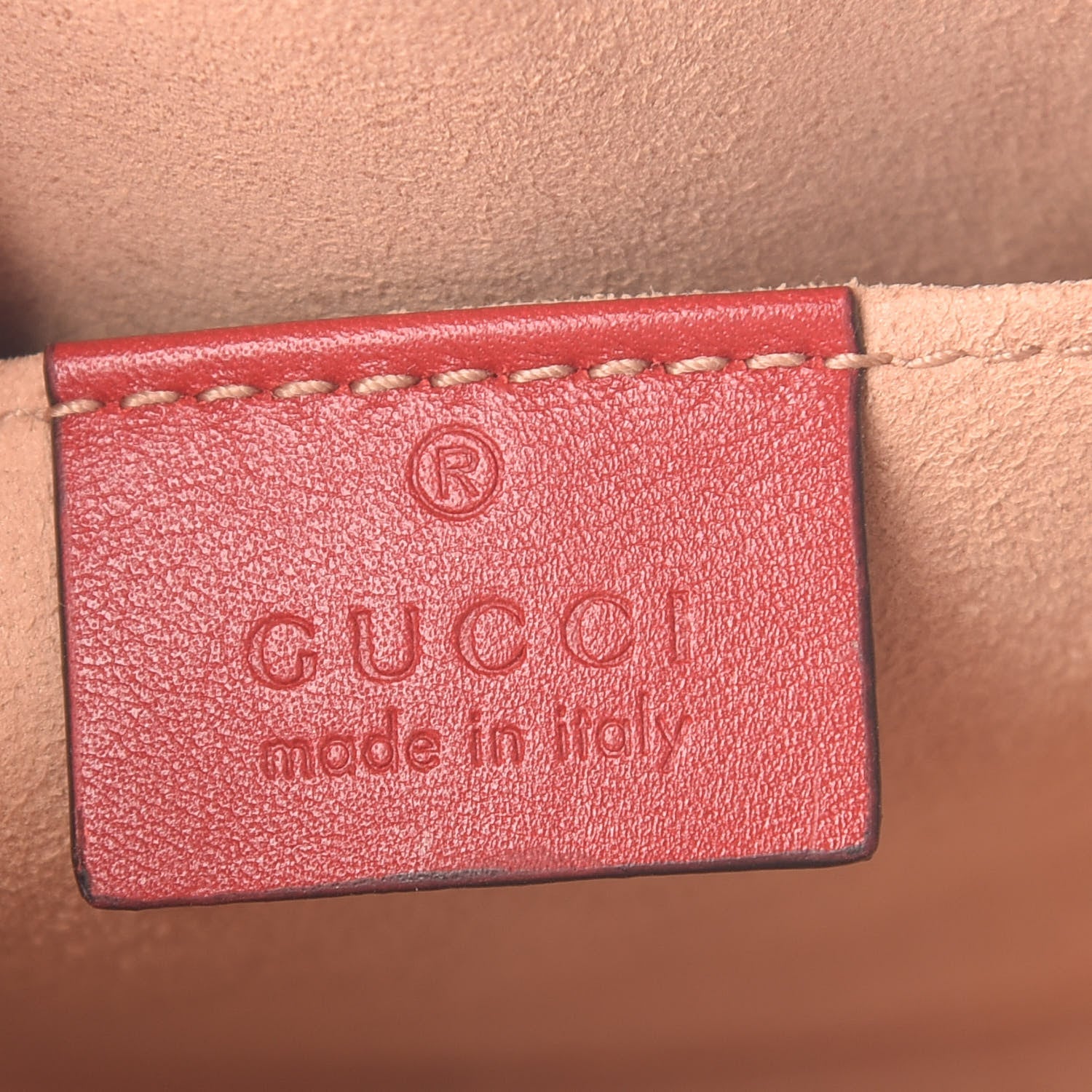 Gucci Calfskin Matelasse GG Marmont Belt Bag 85 34 Hibiscus Red 6 of 7