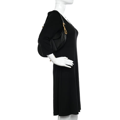 Christian Dior Grained Calfskin Saddle Bag Black 2 of 12