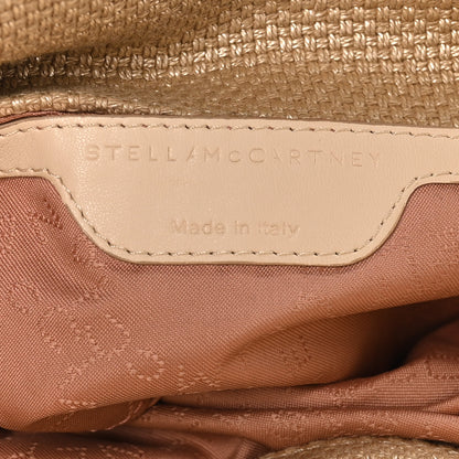Stella McCartney Metallic Woven Boucle Mini Fold Over Falabella Tote Gold 6 of 9