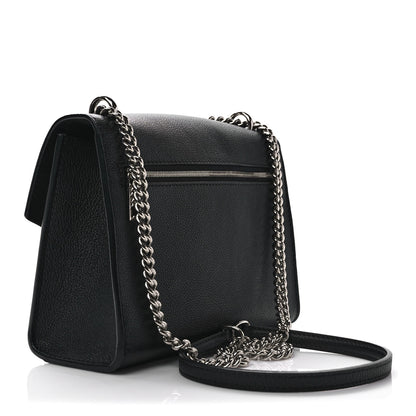 Louis Vuitton Soft Calfskin Mylockme Chain Bag BB Black 3 of 8