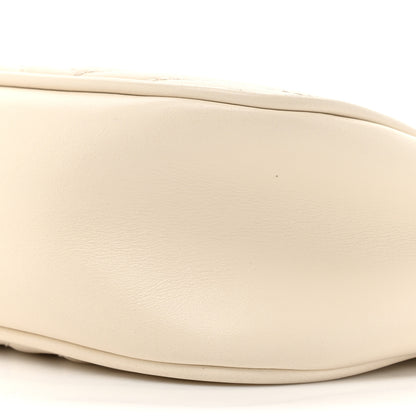 Gucci Calfskin Matelasse Small GG Marmont Chain Shoulder Bag White 9 of 13