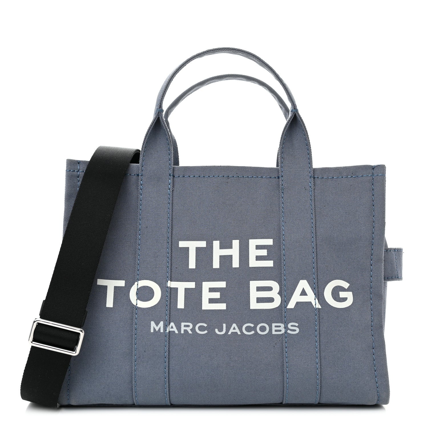 Marc Jacobs Cotton Canvas Medium The Traveler Tote Bag Blue Shadow 1 of 14
