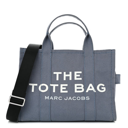 Marc Jacobs Cotton Canvas Medium The Traveler Tote Bag Blue Shadow 1 of 14