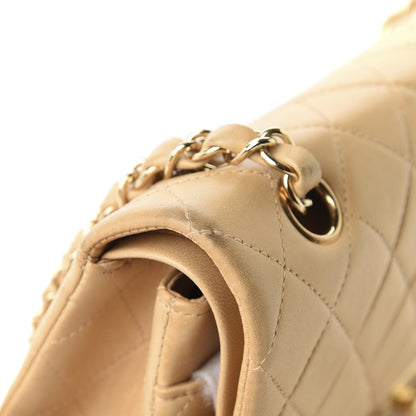 Chanel Lambskin Quilted Medium Double Flap Beige 10 of 19