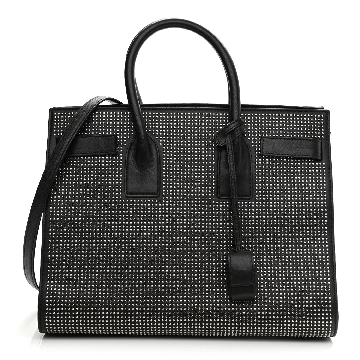 Saint Laurent Calfskin Studded Small Sac De Jour Black 1 of 7