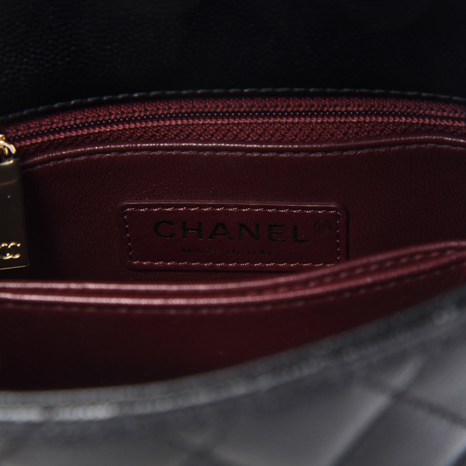 Chanel Caviar Lizard Embossed Quilted Extra Mini Coco Handle Flap Black 9 of 12