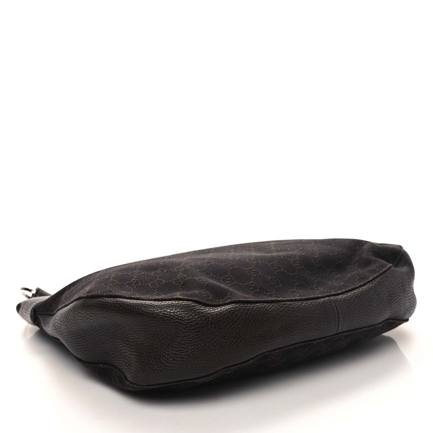 Gucci Monogram Calfskin Horsebit Classic Ring Hobo Dark Brown 4 of 11