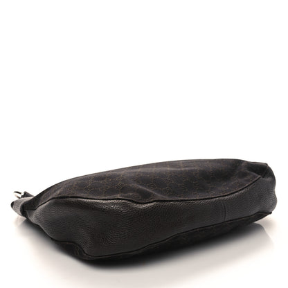 Gucci Monogram Calfskin Horsebit Classic Ring Hobo Dark Brown 4 of 11