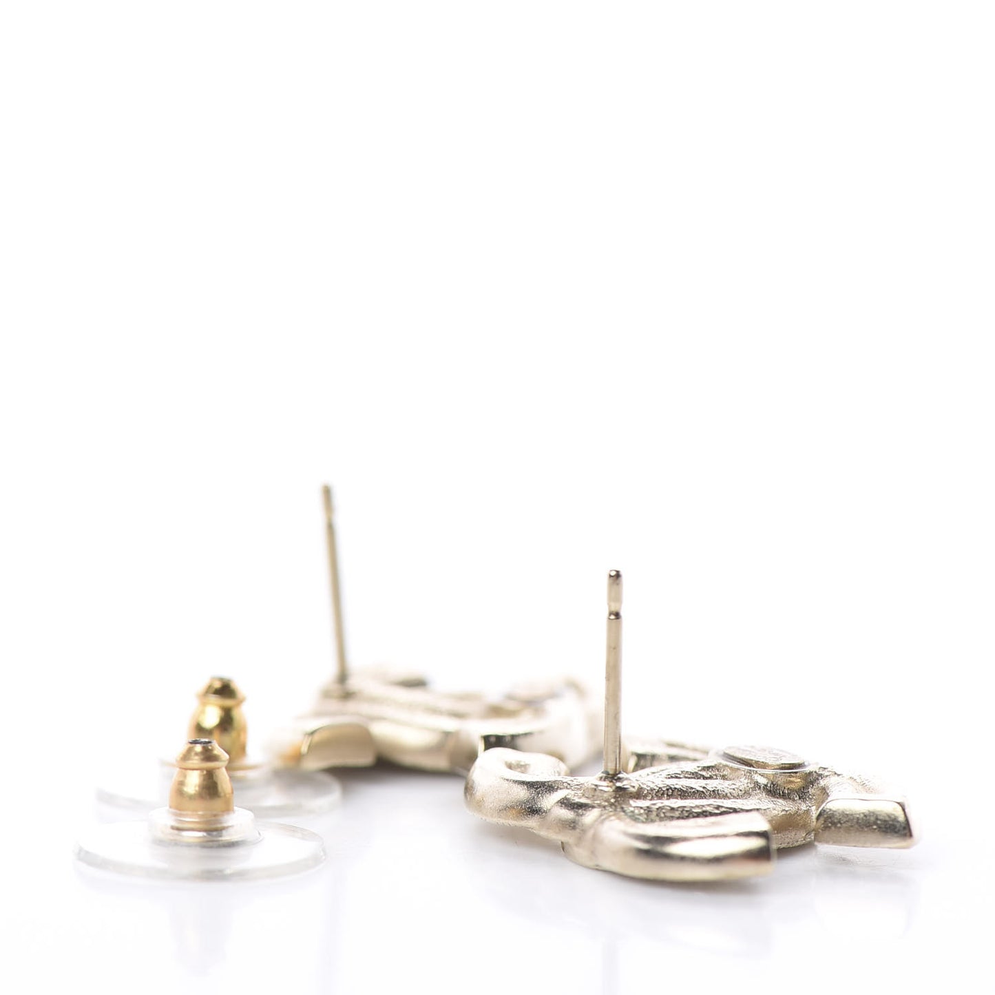 Crystal CC Earrings Light Gold