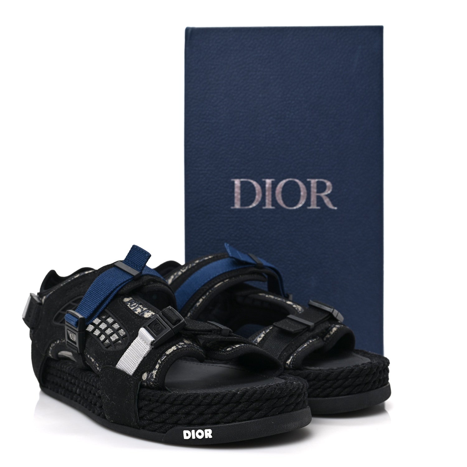 Christian Dior Technical Fabric Oblique Mens Atlas Sandals 44