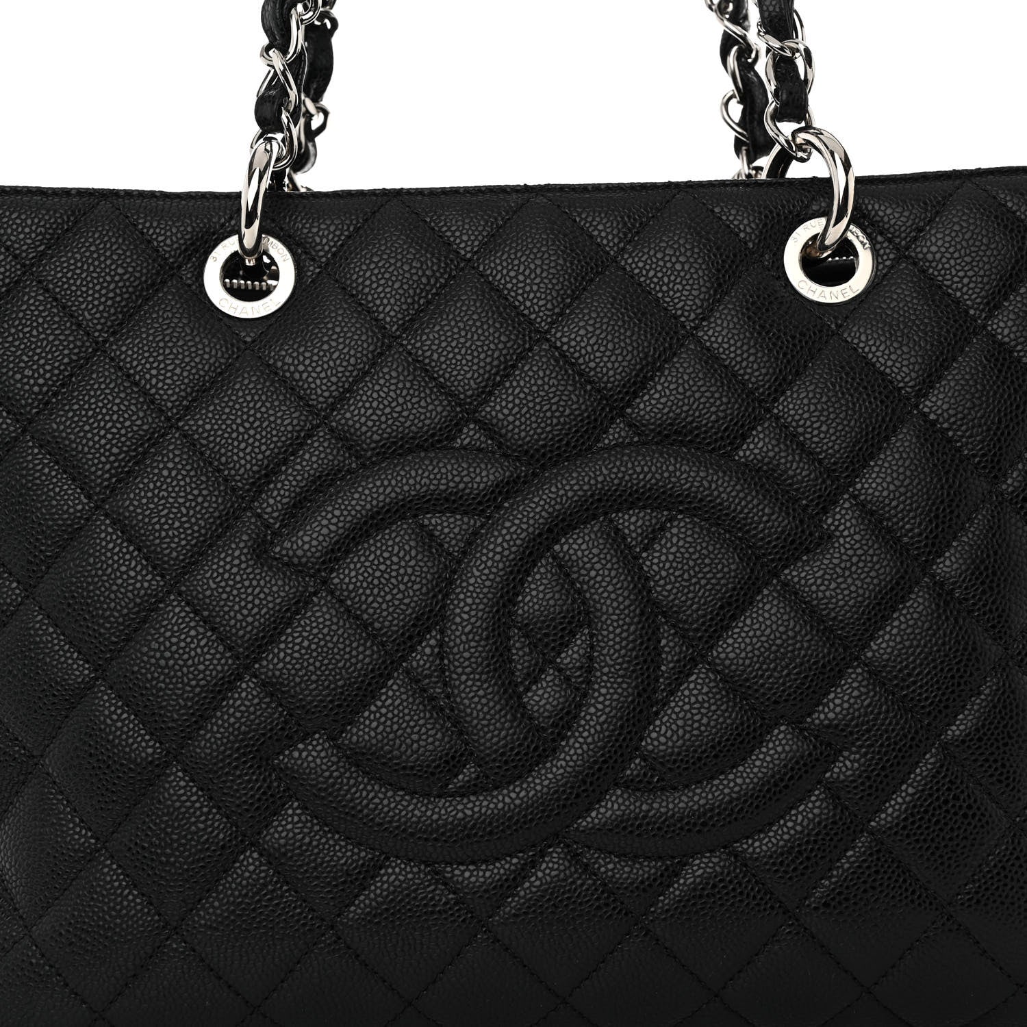 Chanel Caviar Quilted Grand Shopping Tote GST Black 8 of 11