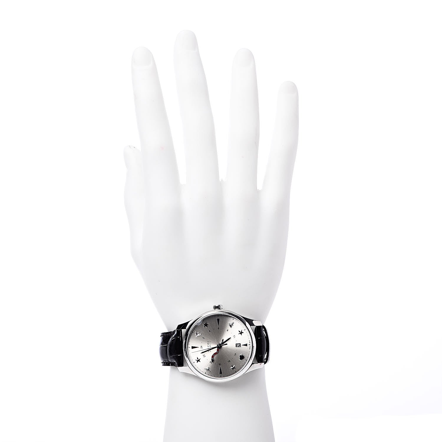 Gucci Stainless Steel Alligator 40mm G-Timeless Snake Hand Automatic Watch 2 of 9