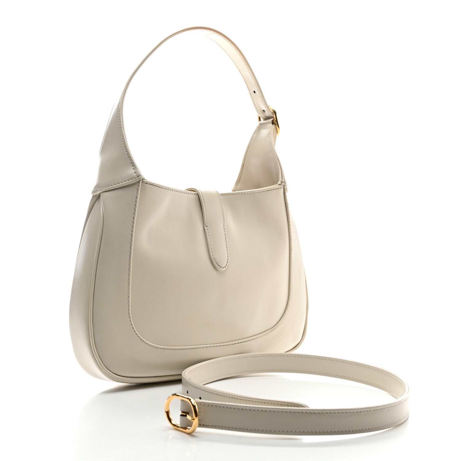 Gucci Boarded Dyana Lux Calfskin Small Jackie 1961 Hobo Mystic White 3 of 11
