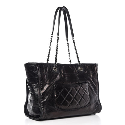 Chanel Glazed Calfskin Small Deauville Tote Black 3 of 11