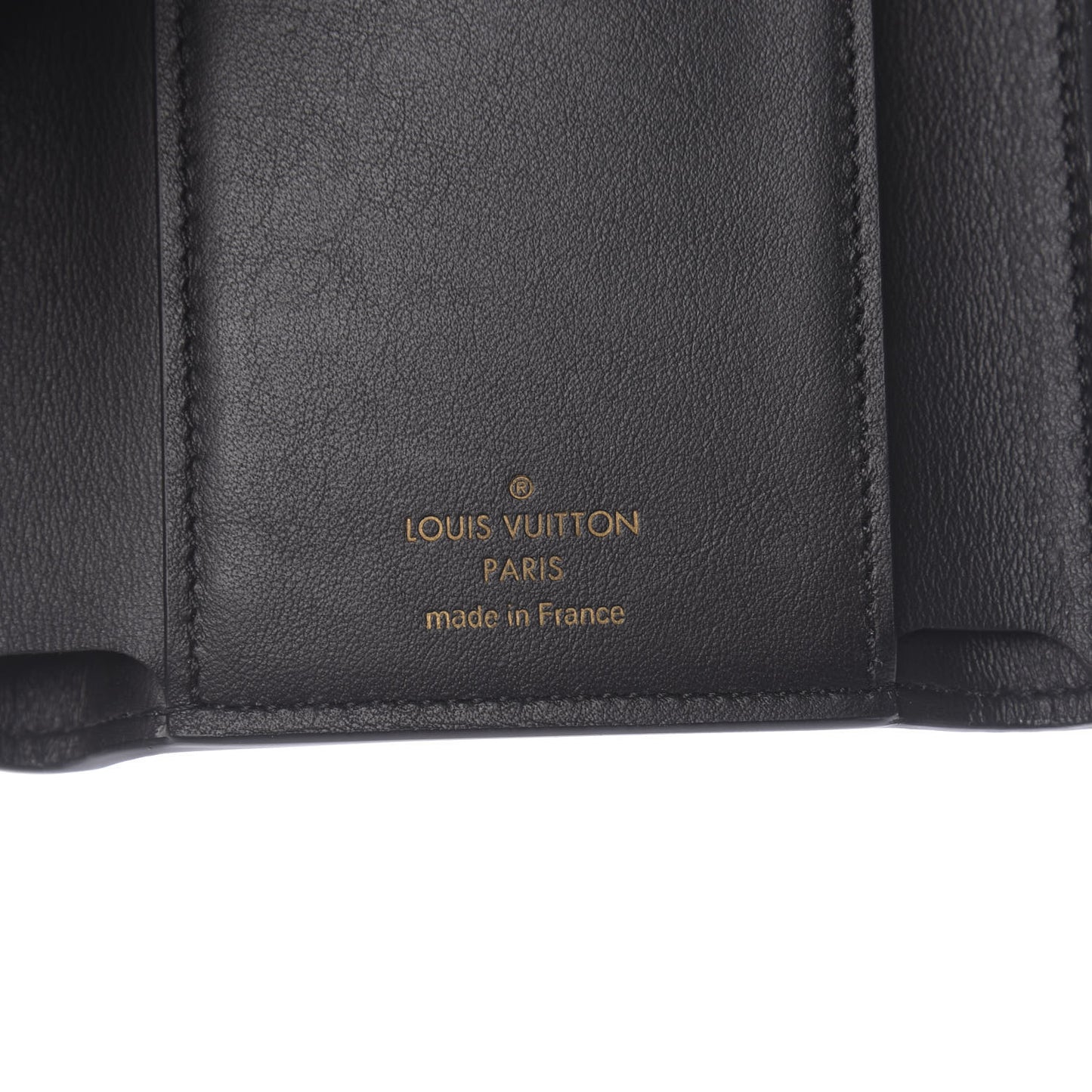 Taurillon Embellished Capucines Compact Wallet Black