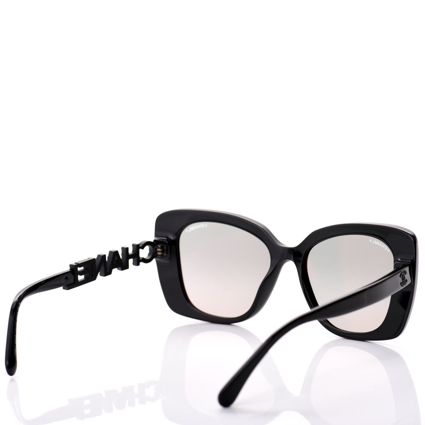 Acetate Strass Square Sunglasses 5422 Black