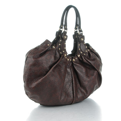 Gucci Guccissima Studded Pelham Shoulder Bag Dark Brown 3 of 7