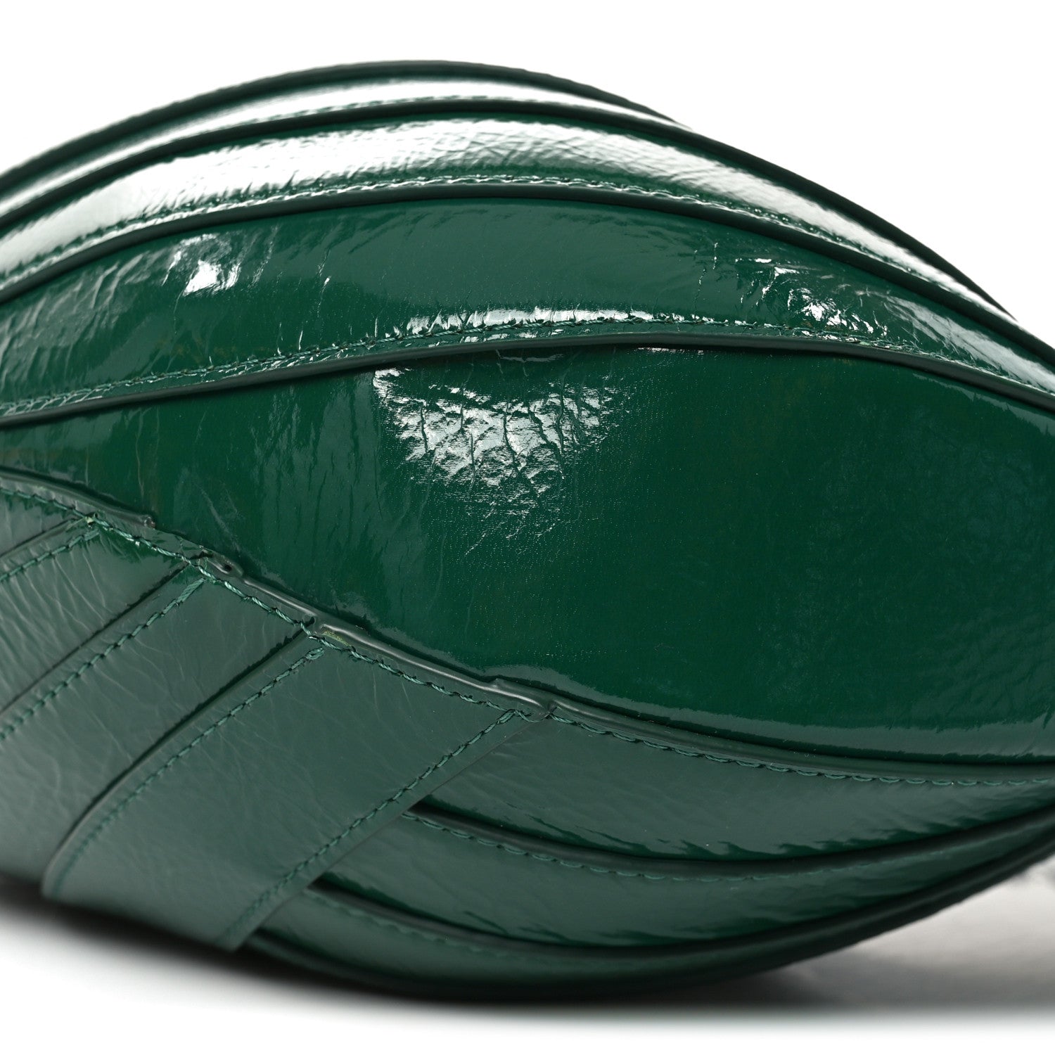 Chanel Crumpled Patent Droplet Hobo Green 10 of 10
