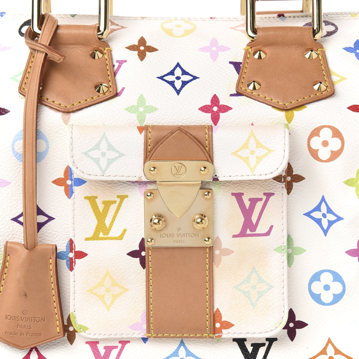 Louis Vuitton Monogram Multicolor Speedy 30 White 8 of 10
