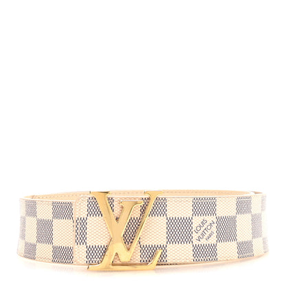 Louis Vuitton Damier Azur LV Initiales Belt 80 32 1 of 4