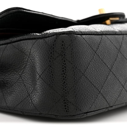 Chanel Caviar Quilted Medium Double Flap Black 9 of 14