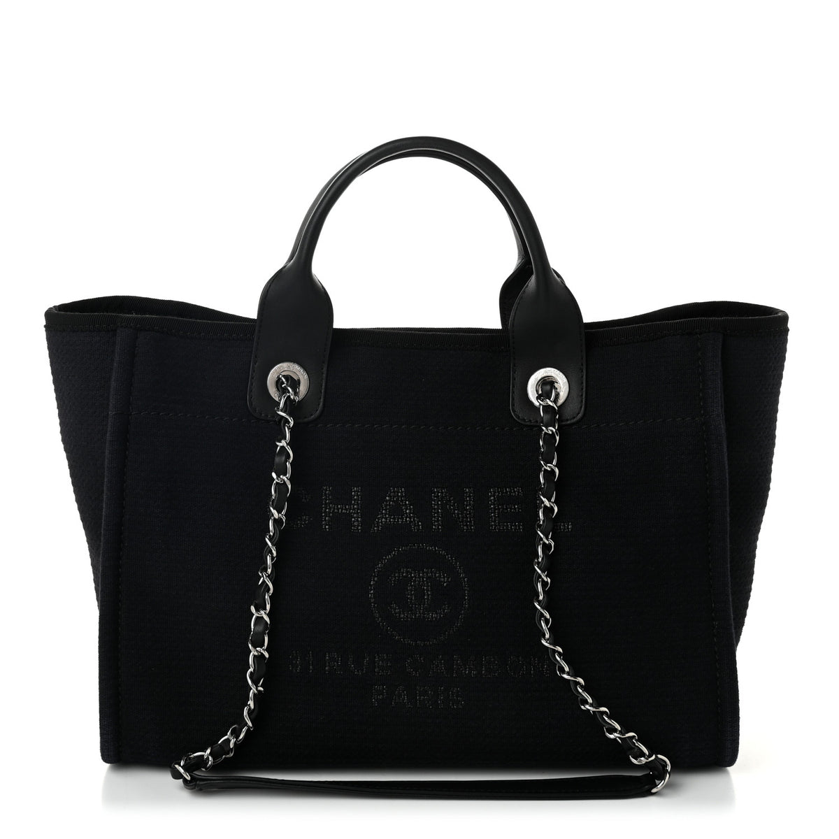 Mixed Fibers Small Deauville Tote Black