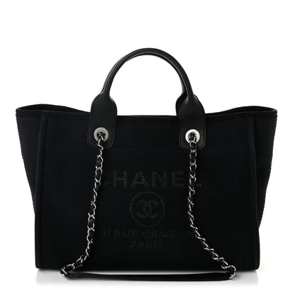 Chanel Mixed Fibers Small Deauville Tote Black 1 of 11