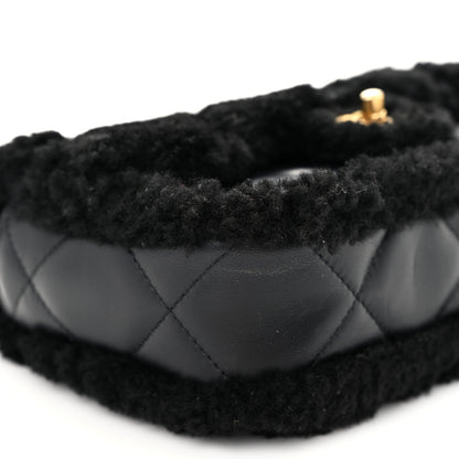 Chanel Shearling Lambskin Quilted Mini Furry Coco Flap Black 9 of 10