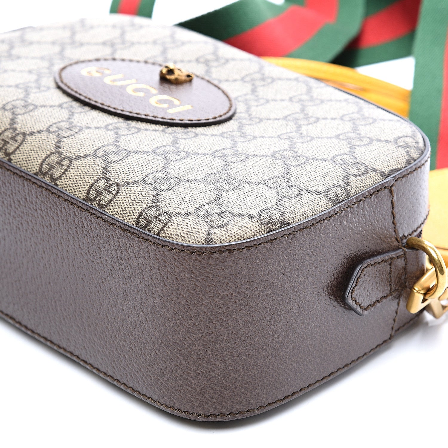 Gucci GG Supreme Monogram Web Neo Vintage Shoulder Bag Beige New Acero Crop 9 of 11