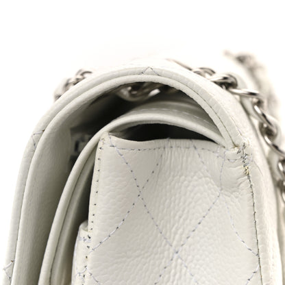 Chanel Caviar Quilted Medium Double Flap White 14 of 15