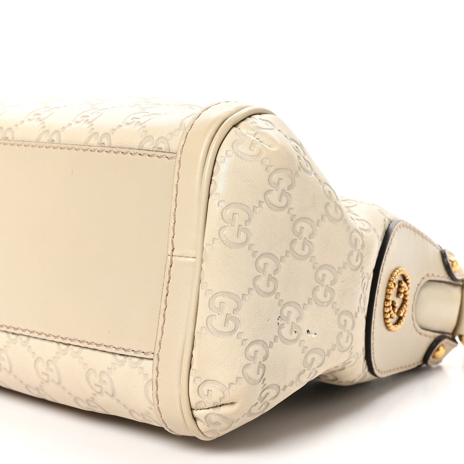 Gucci Guccissima Small Scarlett Studded Interlocking G Hobo Off White 10 of 10
