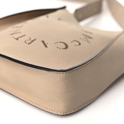 Stella McCartney Eco Alter Nappa Perforated Logo Mini Crossbody Camel 9 of 9