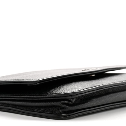 Chanel Caviar Sevruga Wallet on Chain WOC Black 10 of 13