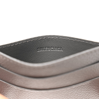 Balenciaga Grained Calfskin Logo Cash Card Holder Graphite Black 6 of 7