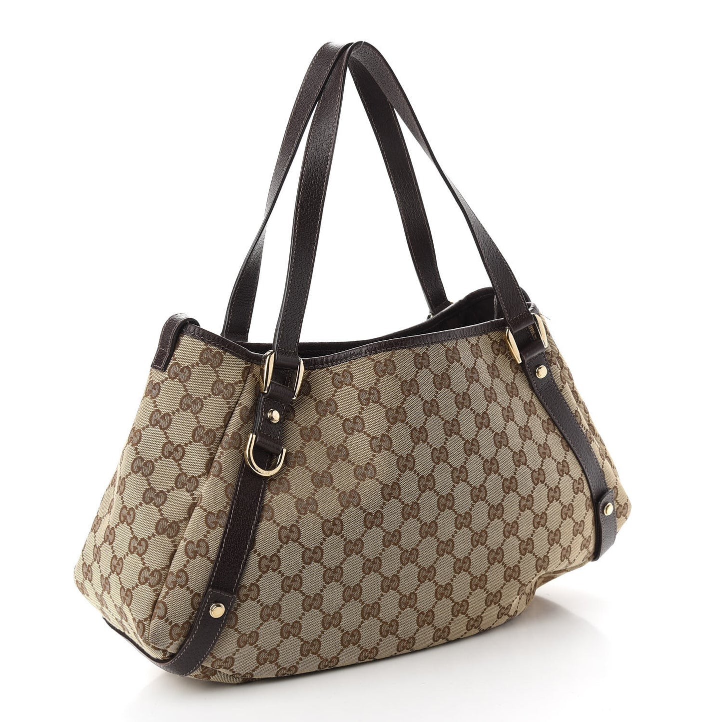 Monogram Medium Abbey Shoulder Bag Dark Brown