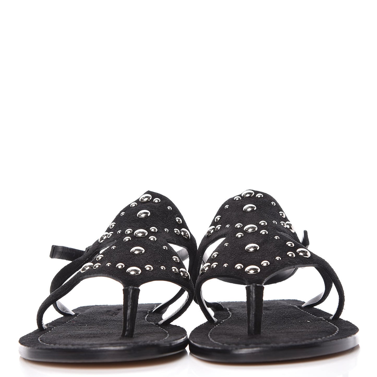 Suede Studded Ella Sandals 39 Black