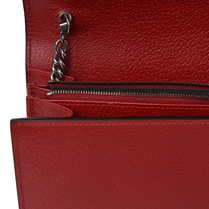 Gucci Calfskin Web Mini Dionysus Chain Wallet Hibiscus Red 9 of 15